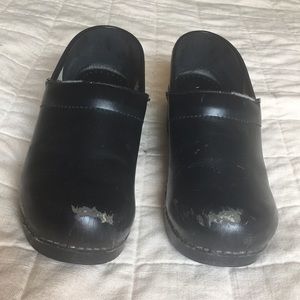 Dansko Black Clogs 39